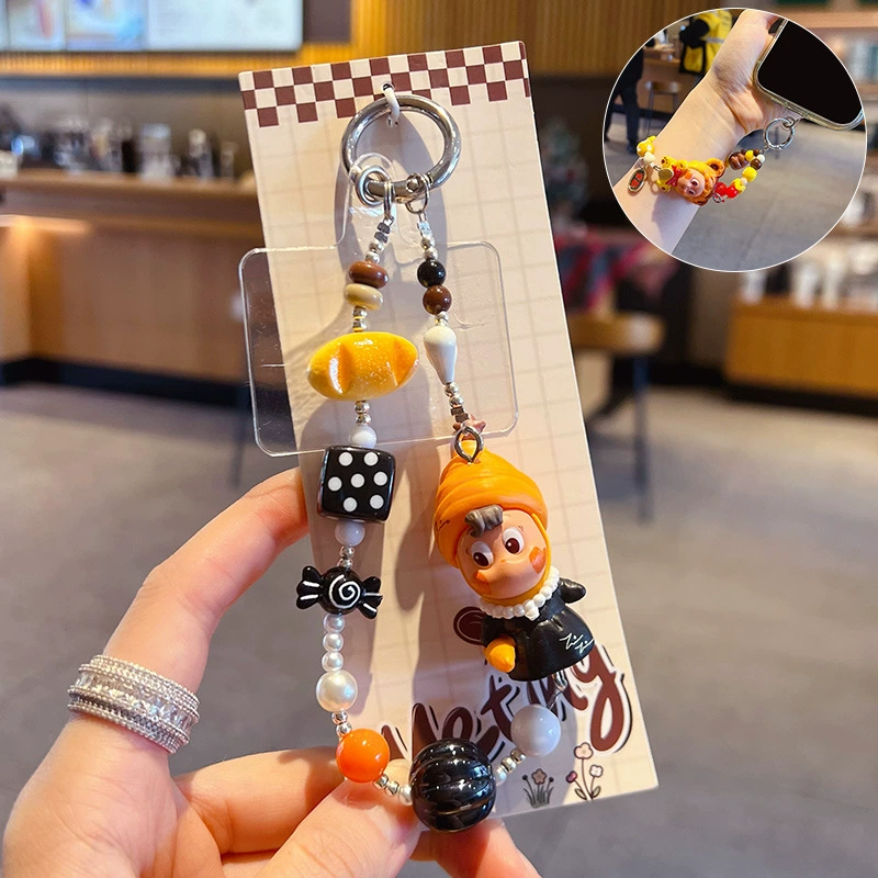 Cute Star Buddy Beaded Phone Charm Keychain – DIY Cartoon Bag Charm & Phone Accessory - Image 5