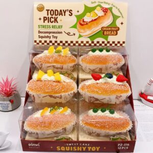 Cream Fruit Bread Slow Rising Squishy Toy – Soft Stress Relief Squeeze Toy