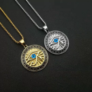 Eye of Horus Blue Evil Eye Pendant Necklace