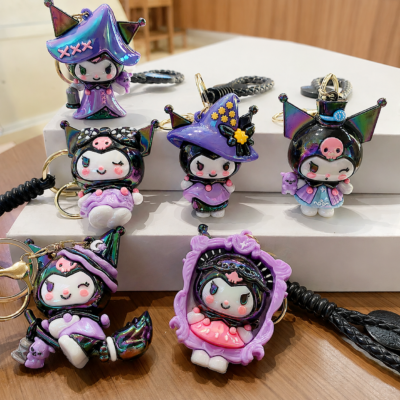 Cute Kuromi Halloween Keychain Blind Box Pendant – Kawaii Cartoon Bag Charm Collectible Figure
