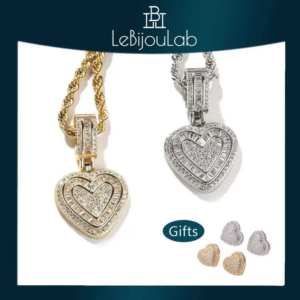 Cute Heart Charm Zircon Necklace for Women